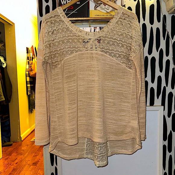 Anthropologie - Hazel Lace Tie-Back Sweater - Picture 7 of 10